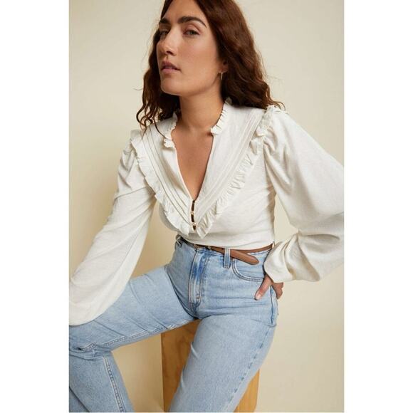 Nation LTD Quintana Yoked Top Sz M - Picture 6 of 12